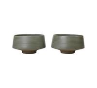 Broste Copenhagen Miko bowl Ø14 cm 2-pack Dark green
