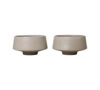 Broste Copenhagen Miko bowl Ø14 cm 2-pack Warm grey