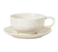 Broste Copenhagen - Nordic Vanilla Coffee Cup / Teacup With Saucer 25 cl - Cream