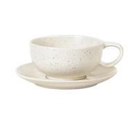 Broste Copenhagen - Nordic Vanilla Coffee Cup / Teacup With Saucer 25 cl - Cream