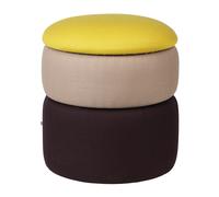 Broste Copenhagen Pond pouffe 42 cm Yellow-beige-dark grape