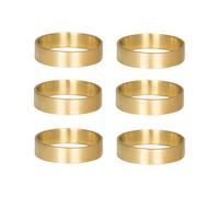 Broste Copenhagen - Ring Napkin Ring 6 Pcs, Matte Brass - Matte Brass