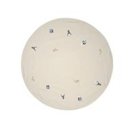 Broste Copenhagen Round Cotton Beige Rug 120cm