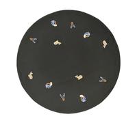 Broste Copenhagen round cotton rug green 120 cm