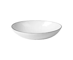 Broste Copenhagen Salt bowl 23x19.5x5 cm White-black rim