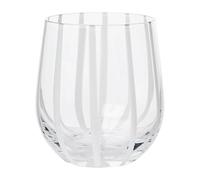 Broste Copenhagen Stripe drinking glass 35 lear-white stripes