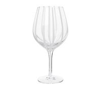 Broste Copenhagen Stripe red wine glass 65 lear-white stripes