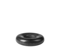 Broste Copenhagen Torus candlestick Ø17,5x5 cm Marble black