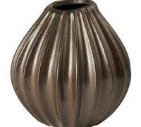 Broste Copenhagen - Wide Vase, 15 cm - Antique Brown