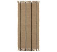 Broste Copenhagen - Yuki Jute Rug 70x140 cm, Black / Natural - Black