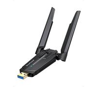 BrosTrend AXE5400 WiFi 6E Tri-Band USB WiFi Dongle for PC Windows 11/10 | Long Range USB WiFi Adapter 6GHz 2402Mbps + 5GHz 2402Mbps + 2.4G 574Mbps, Wireless Internet Dongle, Ultra-Low Latency Gaming