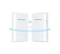 BrosTrend Outdoor WiFi Bridge 5GHz 867Mbps 1km Long Range IP65 Weatherproof | Plug & Play Outdoor CPE for Point to Point, PTP/PTMP, PoE Powered, Compatible with Starlink, Farm, Barn, Building etc, 2-Pack