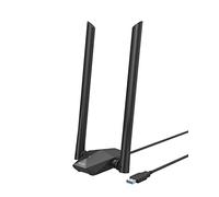 BrosTrend USB WiFi 6 Dongle Long Range 1800Mbps, 2x High Gain WiFi Antennas