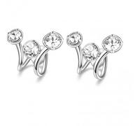 Brosway AFFINITY women's brass earrings white Swarovski crystals