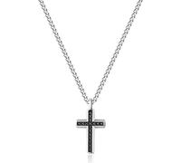 Brosway BBC01 Men's Long Steel Necklace with Cross Symbol, Backliner Collection Men's Necklace