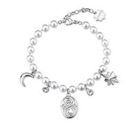 Brosway BHKB294 Women's Bracelet in Steel and Crystals/Pearls with Pink Wind Symbol | Chakra Collection