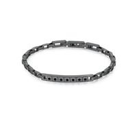 Brosway Forge BGF14 men's bracelet in burnished 316L steel with black zircons.