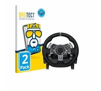 brotect 3D Curved Screen Protector compatible with Logitech G920 Driving Force Gaming Racing Wheel 2 Pack - Full Screen Coverage
