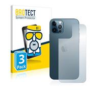 brotect Anti-Glare Glass Screen Protector Matte compatible with Apple iPhone 12 Pro (Back) (3 Pack) - Anti-Scratch 9H Protection Film
