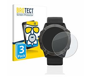 brotect Anti-Glare Glass Screen Protector Matte compatible with Garmin Fenix 6X Pro (3 Pack) - Anti-Scratch 9H Protection Film