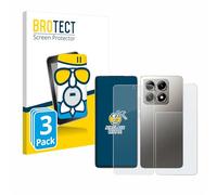 brotect Anti-Glare Glass Screen Protector Matte compatible with Xiaomi 14T (Front+Back) (3 Pack) - Anti-Scratch 9H Protection Film