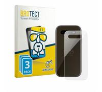 brotect Glass Film compatible with HMD 2660 Flip 4G | (Back) 3 Pack Clear Screen Protection Made in Germany Glass-Film 9H Protection Scratch Resistant High Clarity