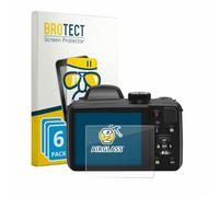 brotect Glass Film compatible with Kodak Pixpro AZ425 | 6 Pack Clear Screen Protection Made in Germany Glass-Film 9H Protection Scratch Resistant High Clarity