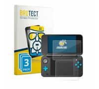 brotect Glass Film compatible with Nintendo 2DS XL | 3 Pack Clear Screen Protection Made in Germany Glass-Film 9H Protection Scratch Resistant High Clarity