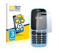 brotect Glass Film compatible with Nokia 105 2019 | 3 Pack Clear Screen Protection Made in Germany Glass-Film 9H Protection Scratch Resistant High Clarity