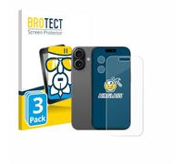brotect Glass Screen Protector Film compatible with Apple iPhone 17 (Front+Camera) (3 Pack) - Glass-Foil Protection [Scratch Resistant, High Clarity]