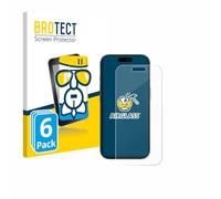 brotect Glass Screen Protector Film compatible with Apple iPhone 17 Pro (6 Pack) - Glass-Foil 9H Protection [Scratch Resistant, High Clarity]