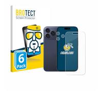 brotect Glass Screen Protector Film compatible with Apple iPhone 17 Pro Max (Front+Camera) (6 Pack) - Glass-Foil Protection [Scratch Resistant]