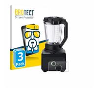 brotect Glass Screen Protector Film compatible with Braun PowerBlend 9 (3 Pack) - Glass-Foil 9H Protection [Scratch Resistant, High Clarity]