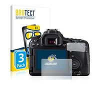 brotect Glass Screen Protector Film compatible with Canon EOS 80D (3 Pack) - Glass-Foil 9H Protection [Scratch Resistant, High Clarity]