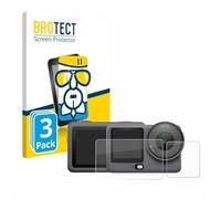 brotect Glass Screen Protector Film compatible with DJI Osmo Action 6 (3 Pack) - Glass-Foil 9H Protection [Scratch Resistant, High Clarity]