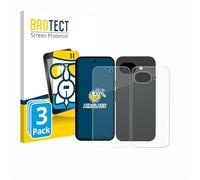 brotect Glass Screen Protector Film compatible with Google Pixel 10a (Front+Back) (3 Pack) - Glass-Foil Protection [Scratch Resistant, High Clarity]