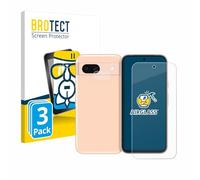 brotect Glass Screen Protector Film compatible with Google Pixel 8a (Front+Camera) (3 Pack) - Glass-Foil Protection [Scratch Resistant, High Clarity]