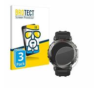 brotect Glass Screen Protector Film compatible with Huami Amazfit T-Rex Ultra (3 Pack) - Glass-Foil 9H Protection [Scratch Resistant, High Clarity]