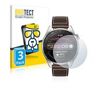 brotect Glass Screen Protector Film compatible with Huawei Watch 3 Pro (3 Pack) - Glass-Foil 9H Protection [Scratch Resistant, High Clarity]