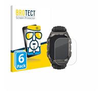 brotect Glass Screen Protector Film compatible with Kospet Tank M4 (6 Pack) - Glass-Foil 9H Protection [Scratch Resistant, High Clarity]