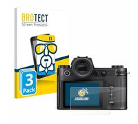 brotect Glass Screen Protector Film compatible with Leica SL3 / SL3-S (Display + top plate display) (3 Pack) - Glass-Foil Protection