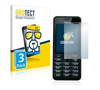 brotect Glass Screen Protector Film compatible with Nokia 301 (3 Pack) - Glass-Foil 9H Protection [Scratch Resistant, High Clarity]
