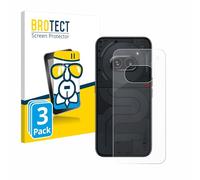 brotect Glass Screen Protector Film compatible with Nothing Phone (2a) (Back) (3 Pack) - Glass-Foil 9H Protection [Scratch Resistant, High Clarity]