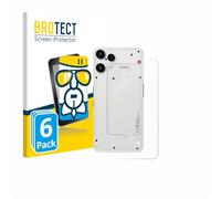 brotect Glass Screen Protector Film compatible with Nothing Phone (3a) Lite (Back) (6 Pack) - Glass-Foil Protection [Scratch Resistant, High Clarity]
