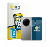 brotect Glass Screen Protector Film compatible with Oppo Find N6 (Front+Camera) (6 Pack) - Glass-Foil 9H Protection [Scratch Resistant, High Clarity]