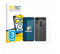 brotect Glass Screen Protector Film compatible with Samsung Galaxy A36 5G Enterprise Edition (Front+Back) (3 Pack) - Glass-Foil Protection