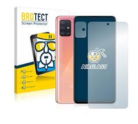 brotect Glass Screen Protector Film compatible with Samsung Galaxy A51 (Front+Camera) - Glass-Foil 9H Protection [Scratch Resistant, High Clarity]