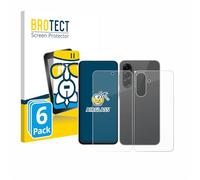 brotect Glass Screen Protector Film compatible with Samsung Galaxy A56 5G Enterprise Edition (Front+Back) (6 Pack) - Glass-Foil Protection