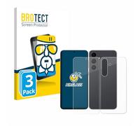 brotect Glass Screen Protector Film compatible with Samsung Galaxy S25 FE Enterprise Edition (Front+Back) (3 Pack) - Glass-Foil Protection