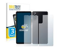 brotect Glass Screen Protector Film compatible with Sony Xperia 10 III (Front+Back) (3 Pack) - Glass-Foil Protection [Scratch Resistant, High Clarity]